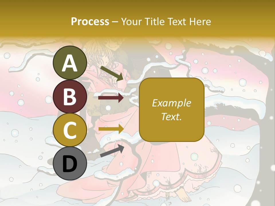 A Man And A Woman Are Sitting In The Snow PowerPoint Template