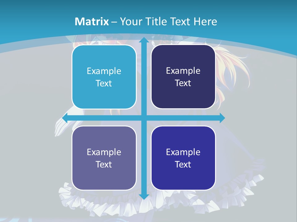 A Girl In A Blue Dress Is Holding An Umbrella PowerPoint Template