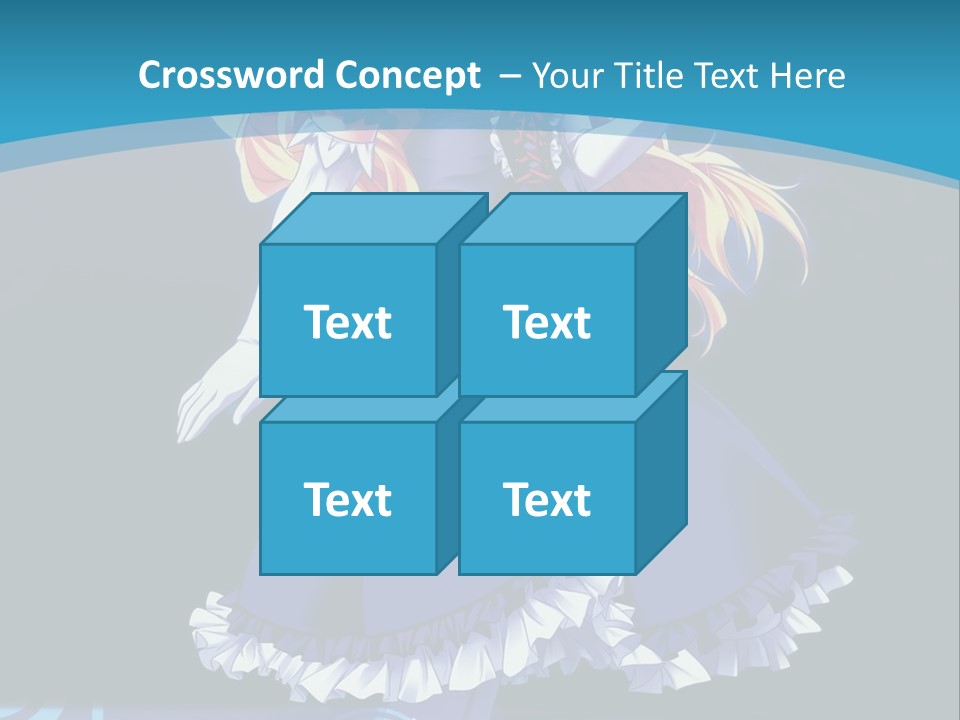 A Girl In A Blue Dress Is Holding An Umbrella PowerPoint Template