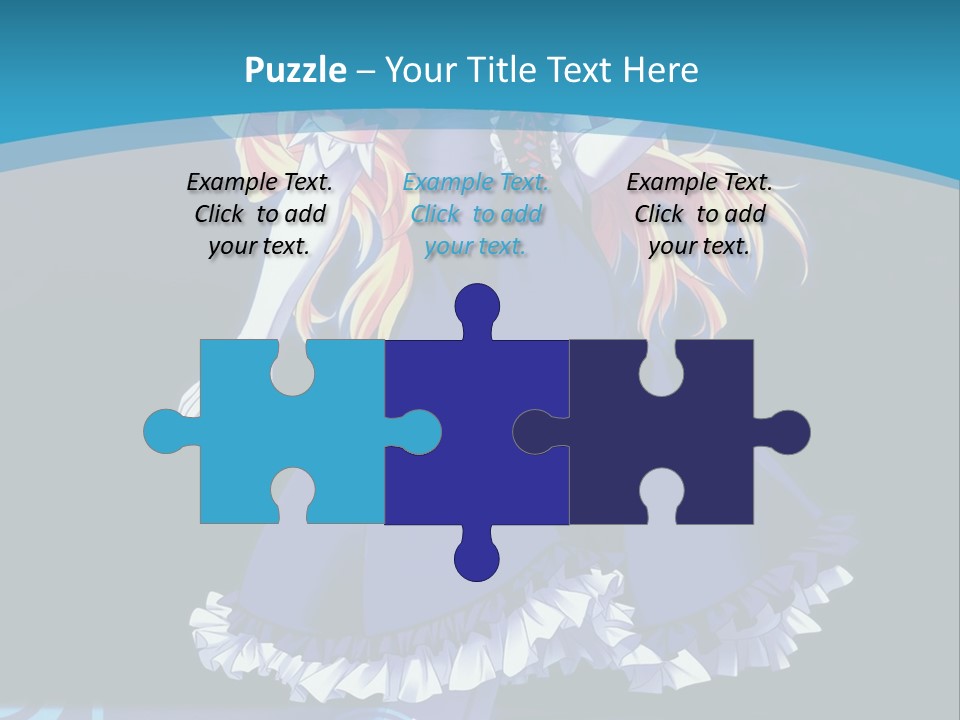 A Girl In A Blue Dress Is Holding An Umbrella PowerPoint Template