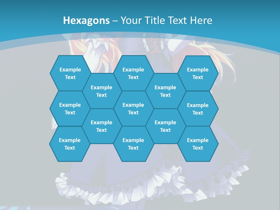 A Girl In A Blue Dress Is Holding An Umbrella PowerPoint Template