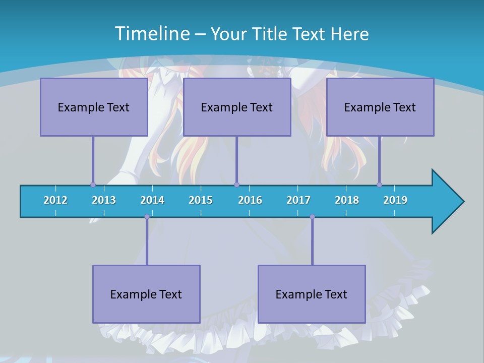 A Girl In A Blue Dress Is Holding An Umbrella PowerPoint Template