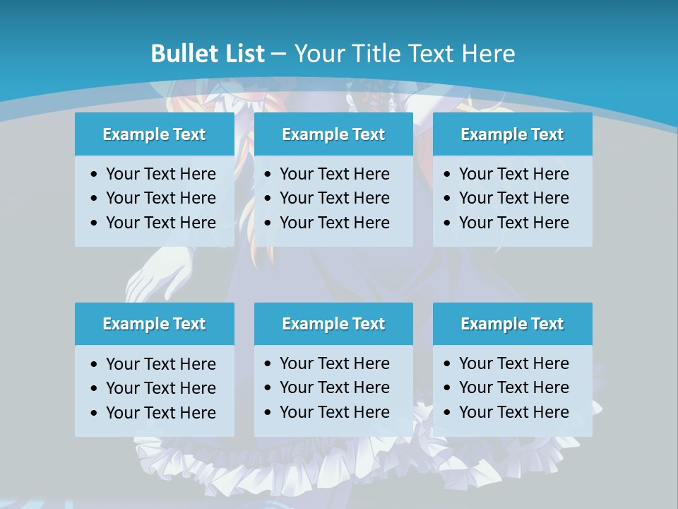 A Girl In A Blue Dress Is Holding An Umbrella PowerPoint Template