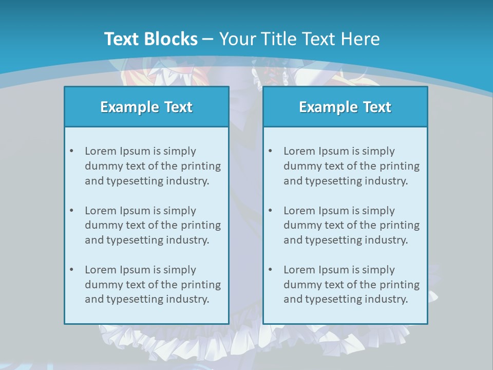 A Girl In A Blue Dress Is Holding An Umbrella PowerPoint Template