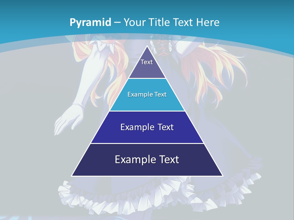 A Girl In A Blue Dress Is Holding An Umbrella PowerPoint Template