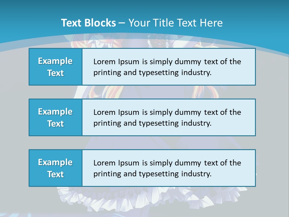 A Girl In A Blue Dress Is Holding An Umbrella PowerPoint Template