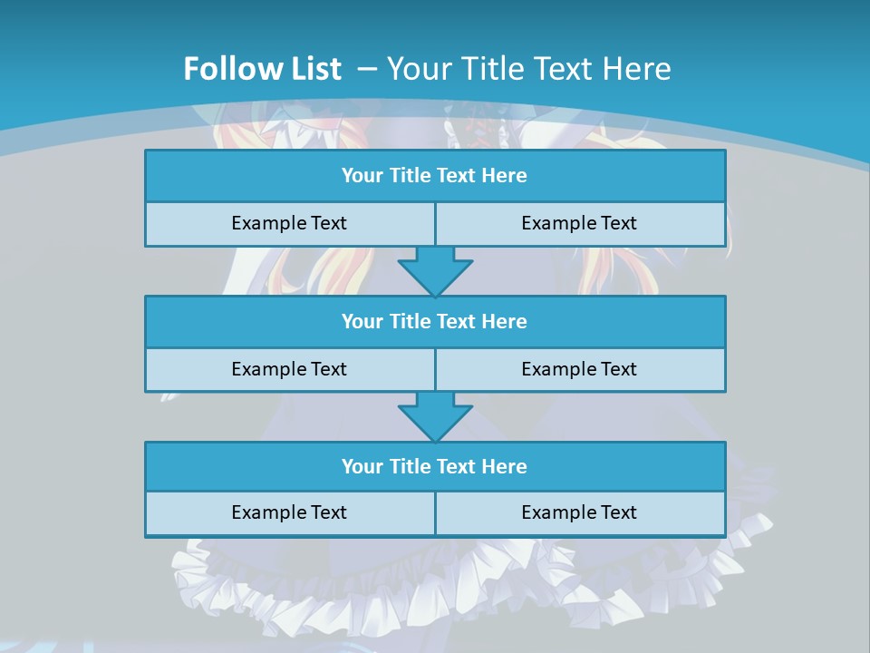 A Girl In A Blue Dress Is Holding An Umbrella PowerPoint Template