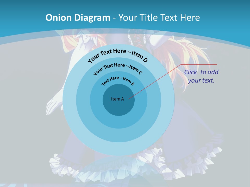 A Girl In A Blue Dress Is Holding An Umbrella PowerPoint Template