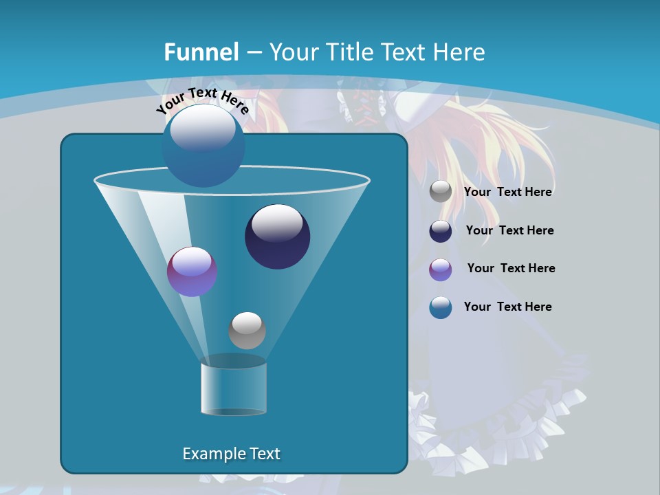 A Girl In A Blue Dress Is Holding An Umbrella PowerPoint Template