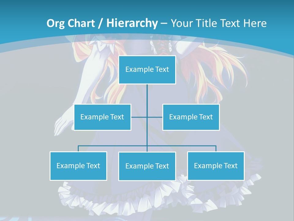 A Girl In A Blue Dress Is Holding An Umbrella PowerPoint Template