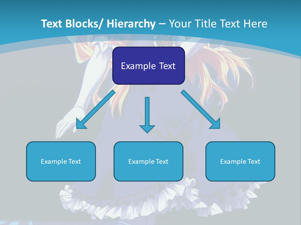 A Girl In A Blue Dress Is Holding An Umbrella PowerPoint Template