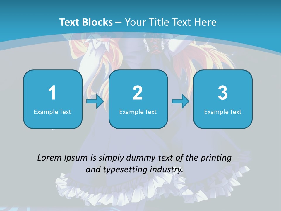 A Girl In A Blue Dress Is Holding An Umbrella PowerPoint Template