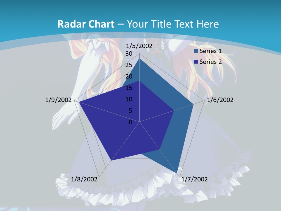 A Girl In A Blue Dress Is Holding An Umbrella PowerPoint Template