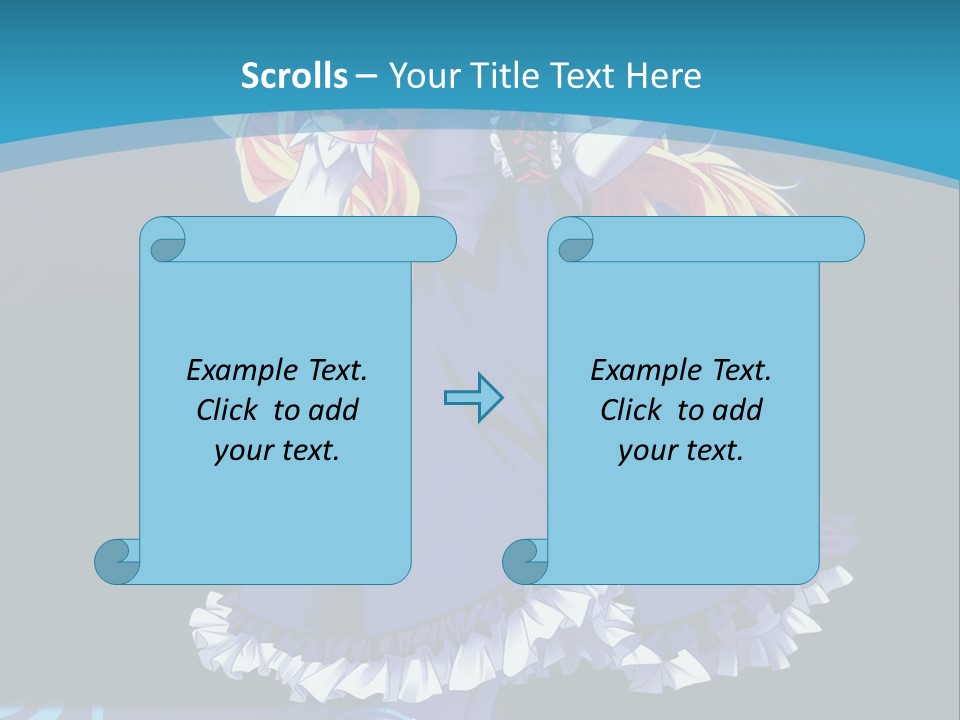 A Girl In A Blue Dress Is Holding An Umbrella PowerPoint Template