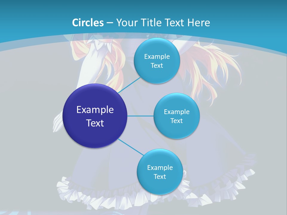 A Girl In A Blue Dress Is Holding An Umbrella PowerPoint Template