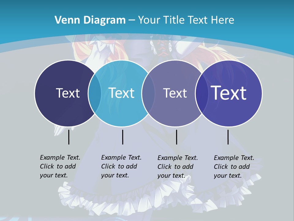 A Girl In A Blue Dress Is Holding An Umbrella PowerPoint Template