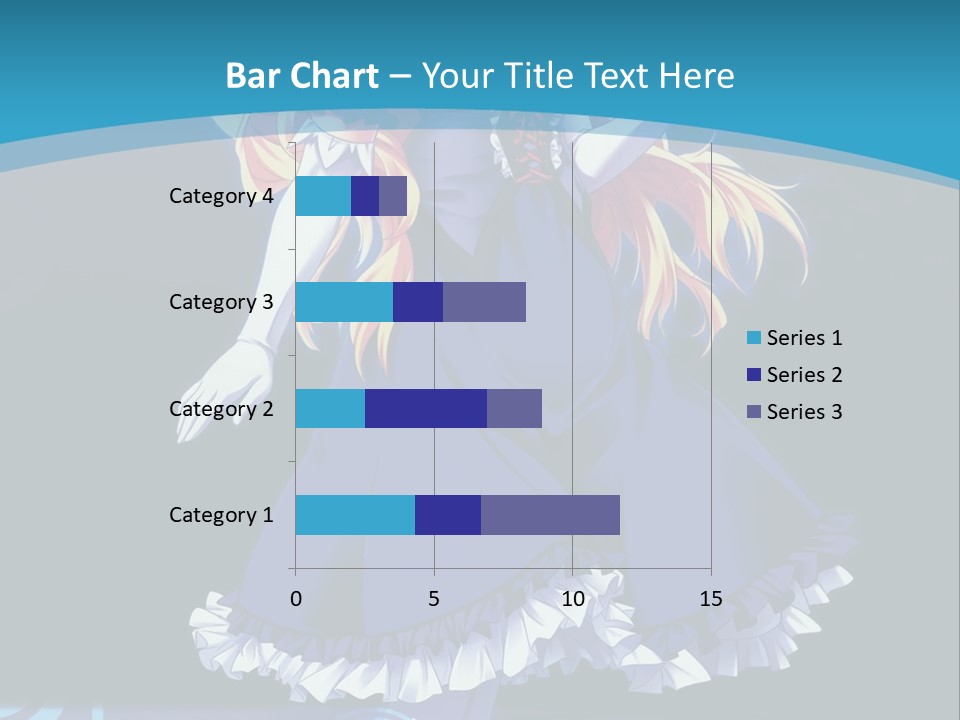 A Girl In A Blue Dress Is Holding An Umbrella PowerPoint Template