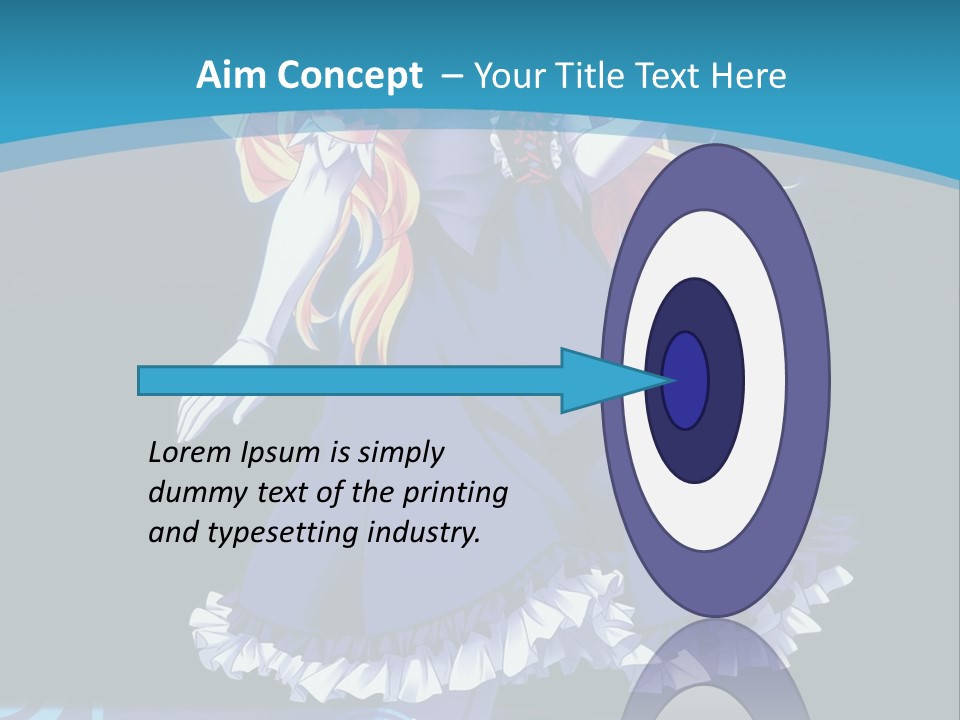 A Girl In A Blue Dress Is Holding An Umbrella PowerPoint Template