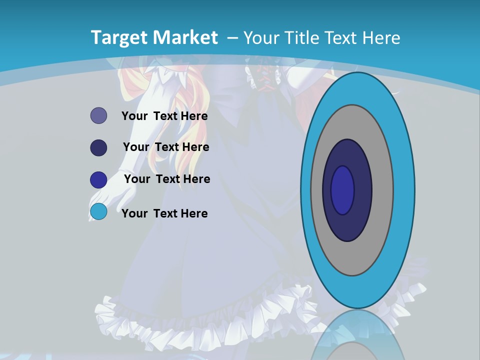 A Girl In A Blue Dress Is Holding An Umbrella PowerPoint Template