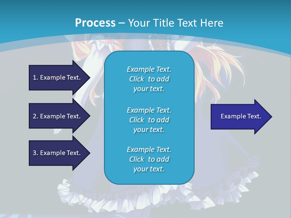 A Girl In A Blue Dress Is Holding An Umbrella PowerPoint Template