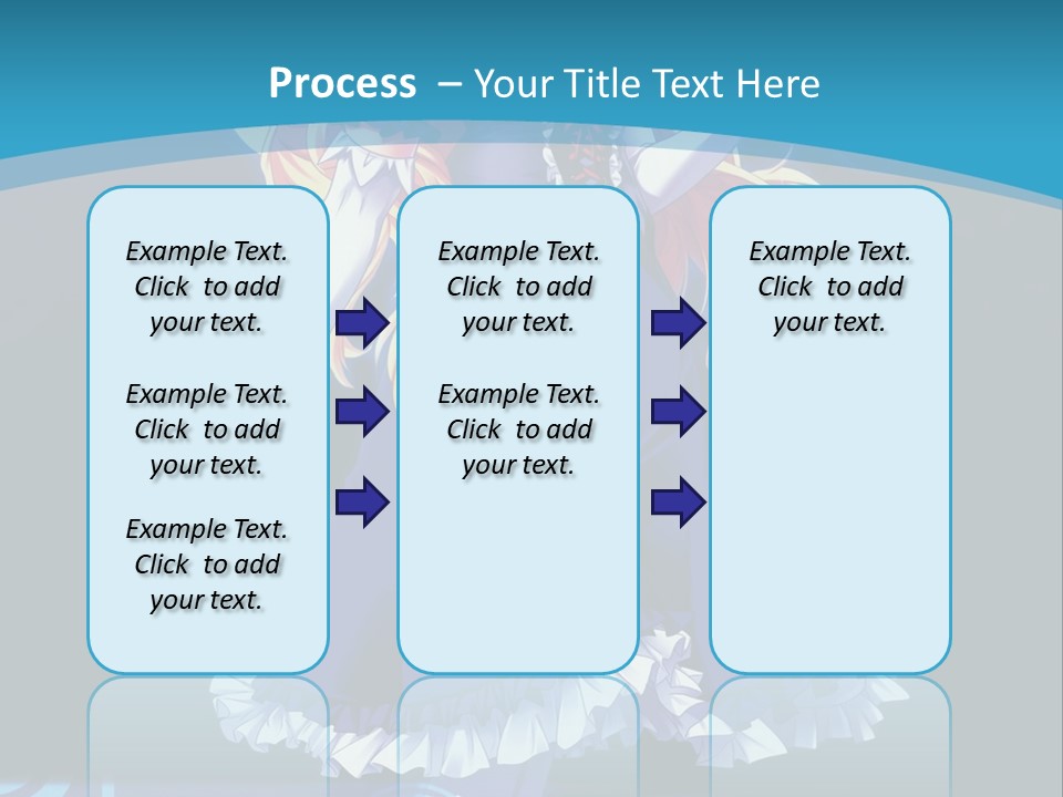 A Girl In A Blue Dress Is Holding An Umbrella PowerPoint Template