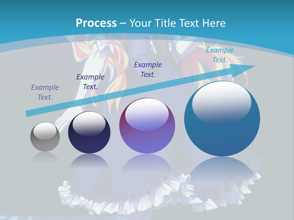 A Girl In A Blue Dress Is Holding An Umbrella PowerPoint Template