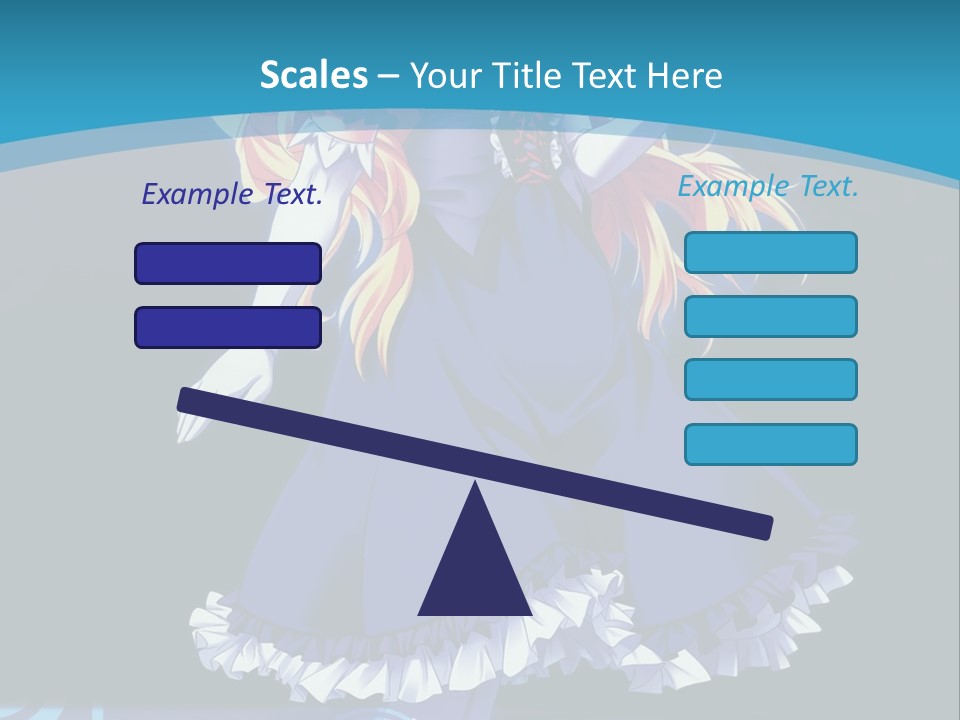 A Girl In A Blue Dress Is Holding An Umbrella PowerPoint Template