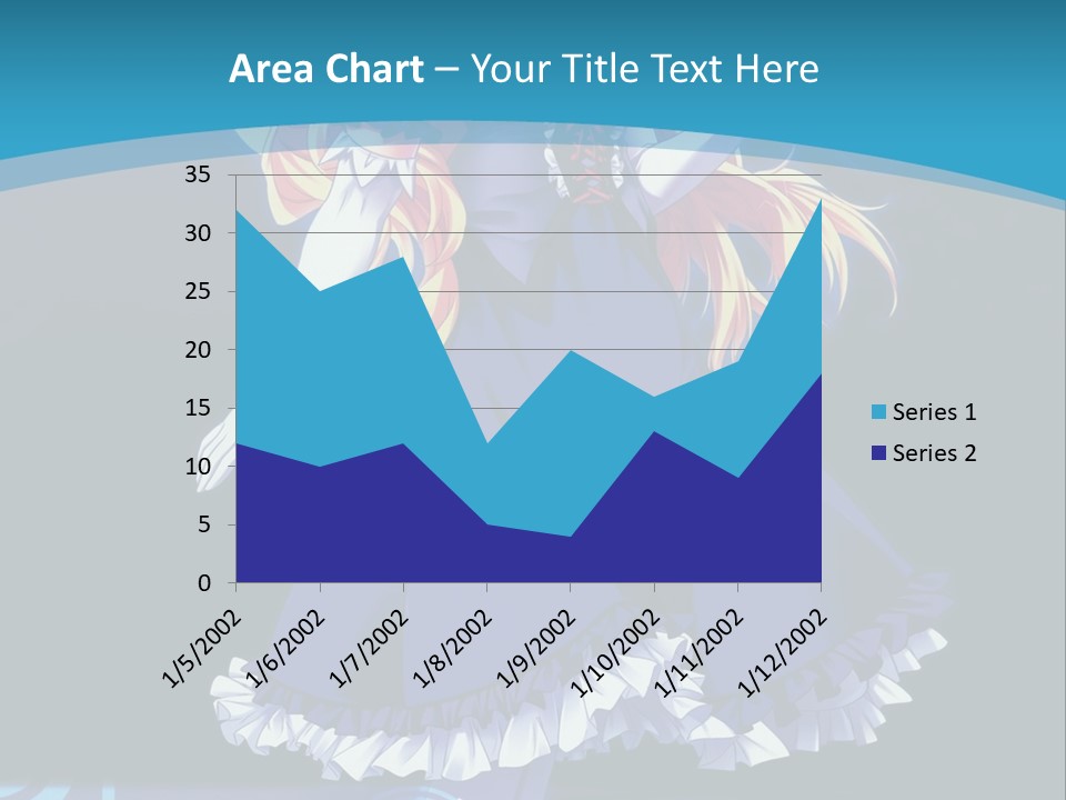 A Girl In A Blue Dress Is Holding An Umbrella PowerPoint Template