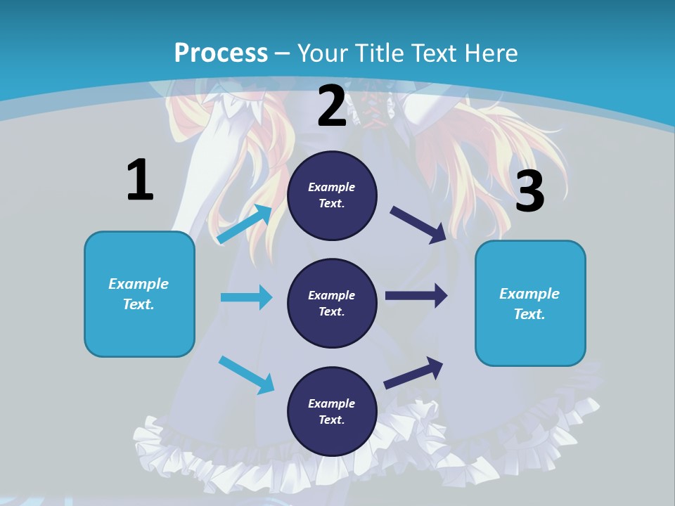 A Girl In A Blue Dress Is Holding An Umbrella PowerPoint Template