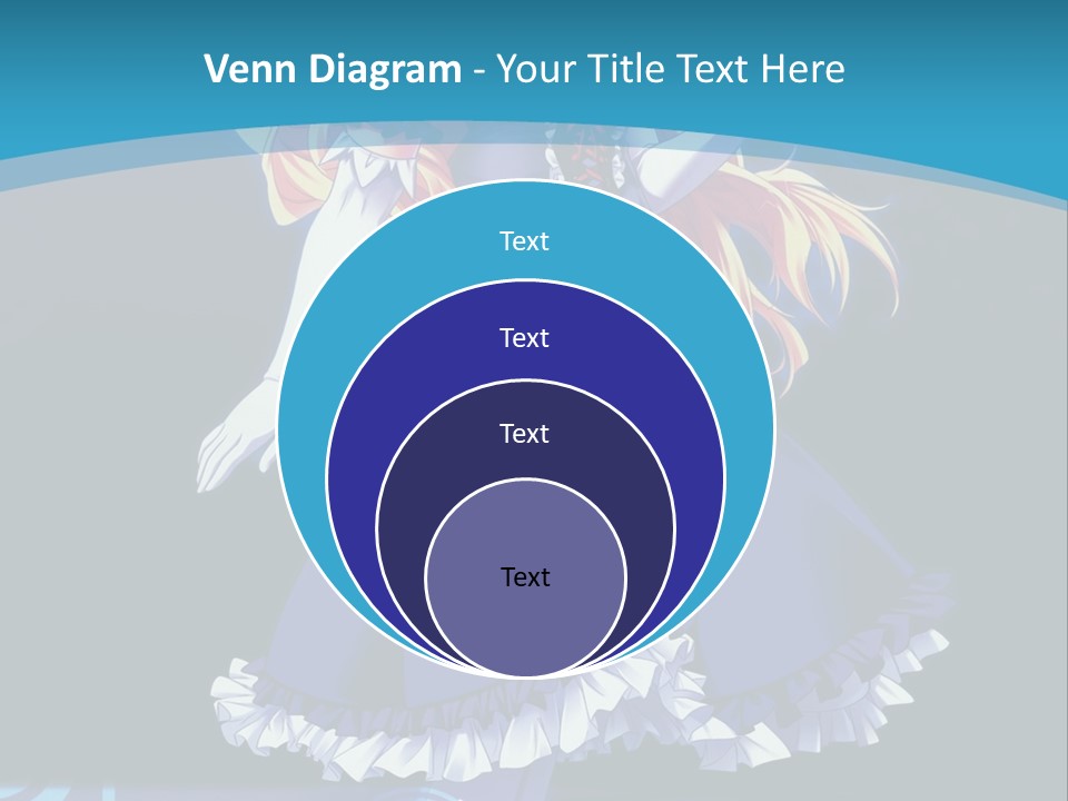 A Girl In A Blue Dress Is Holding An Umbrella PowerPoint Template