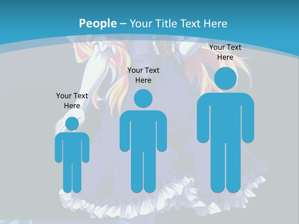 A Girl In A Blue Dress Is Holding An Umbrella PowerPoint Template