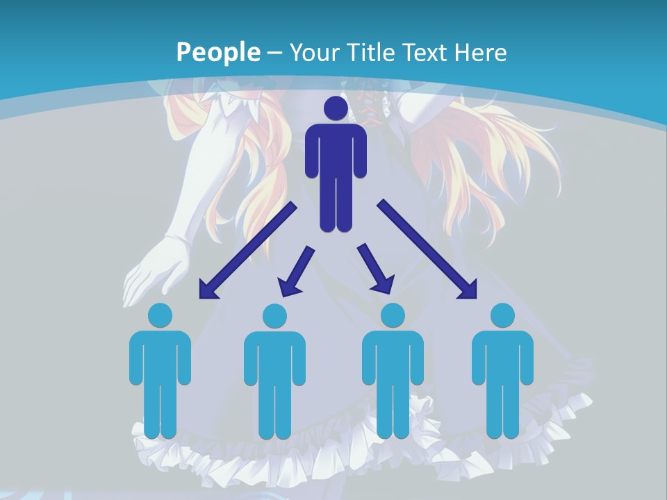 A Girl In A Blue Dress Is Holding An Umbrella PowerPoint Template