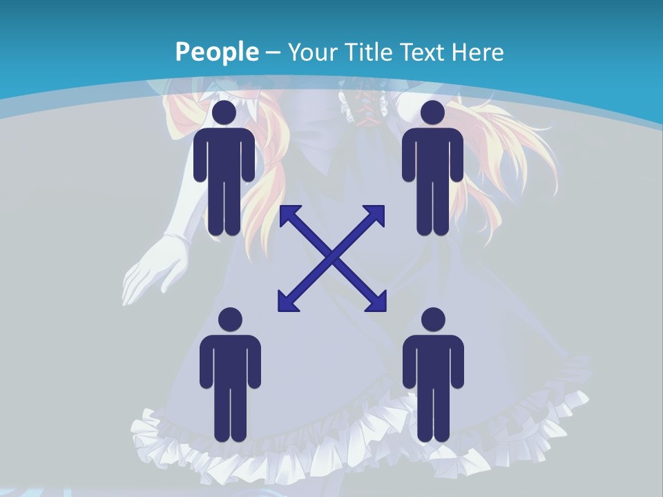 A Girl In A Blue Dress Is Holding An Umbrella PowerPoint Template