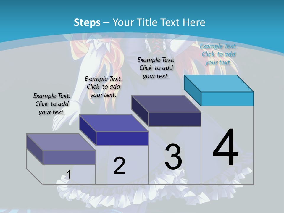 A Girl In A Blue Dress Is Holding An Umbrella PowerPoint Template