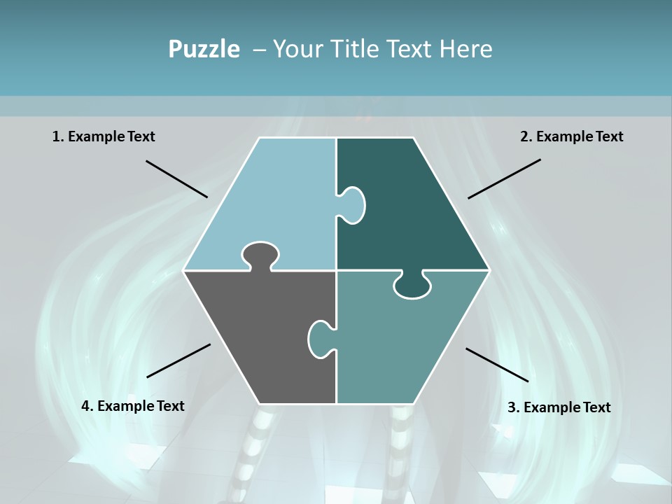 A Girl With Long Hair Is Standing In Front Of A Blue Background PowerPoint Template