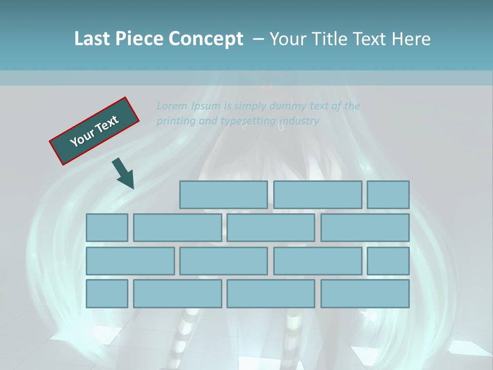 A Girl With Long Hair Is Standing In Front Of A Blue Background PowerPoint Template