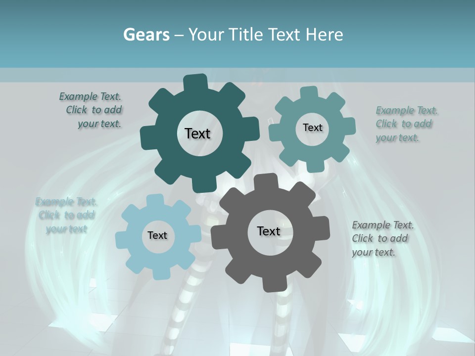 A Girl With Long Hair Is Standing In Front Of A Blue Background PowerPoint Template