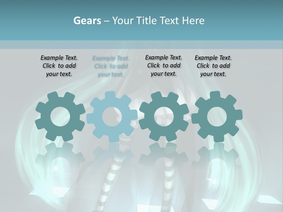 A Girl With Long Hair Is Standing In Front Of A Blue Background PowerPoint Template