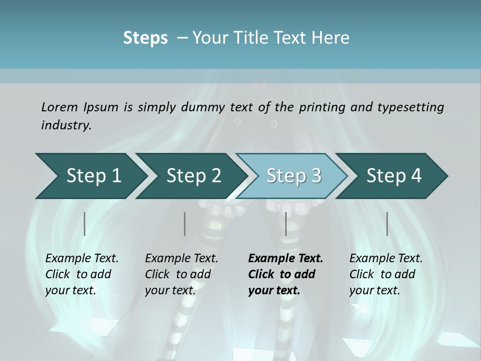 A Girl With Long Hair Is Standing In Front Of A Blue Background PowerPoint Template