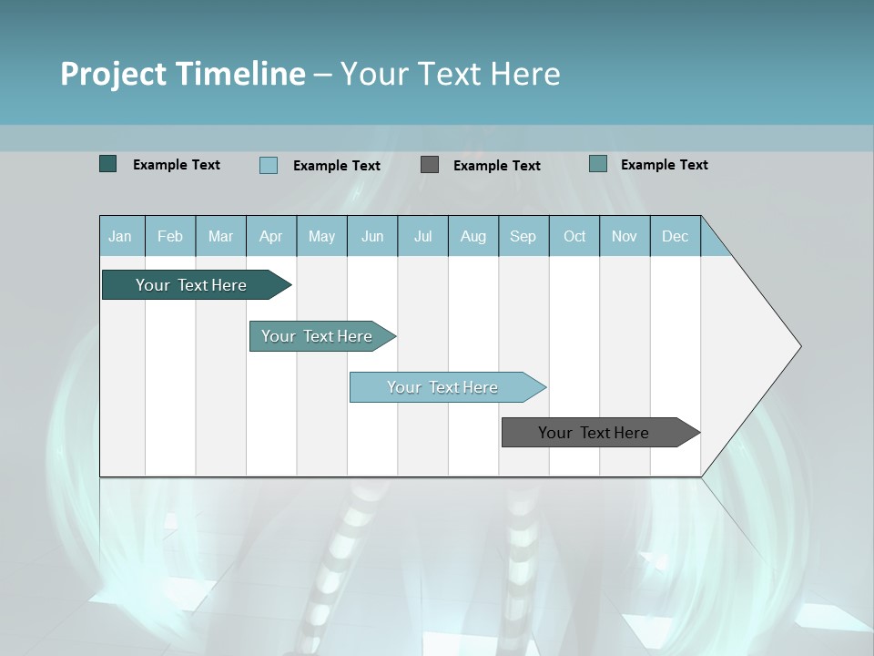 A Girl With Long Hair Is Standing In Front Of A Blue Background PowerPoint Template