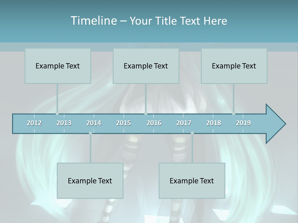 A Girl With Long Hair Is Standing In Front Of A Blue Background PowerPoint Template