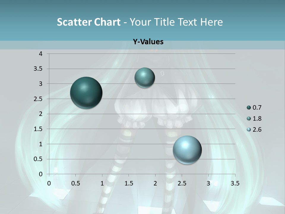 A Girl With Long Hair Is Standing In Front Of A Blue Background PowerPoint Template