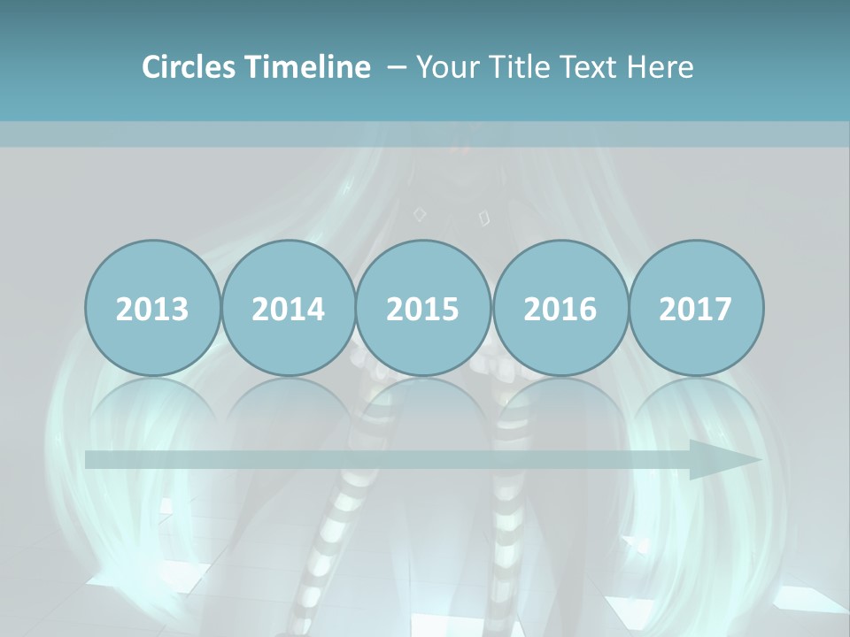 A Girl With Long Hair Is Standing In Front Of A Blue Background PowerPoint Template