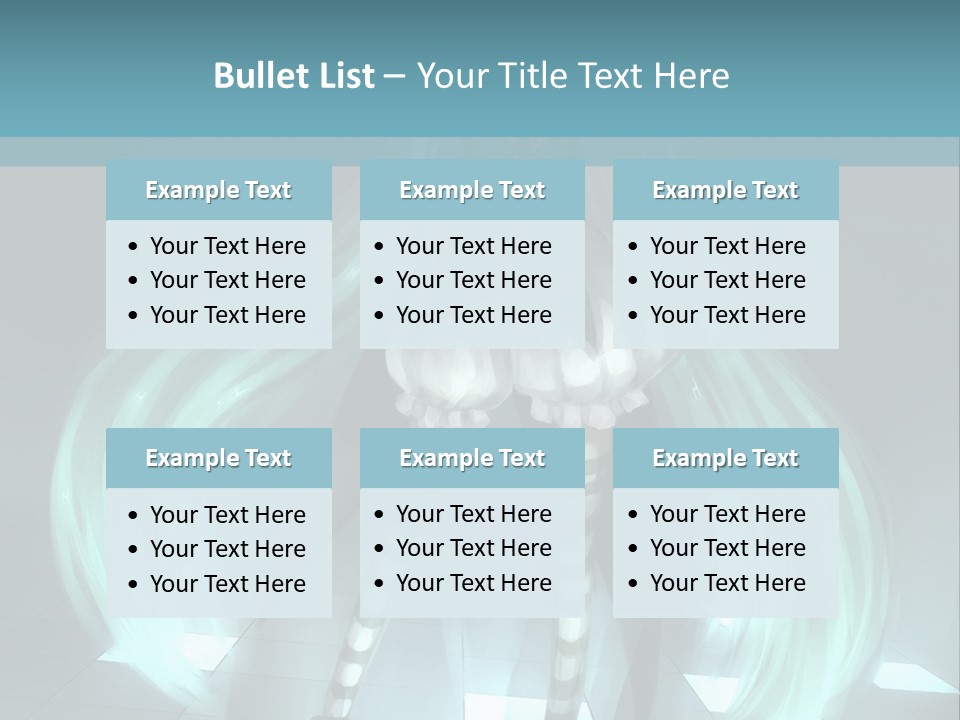 A Girl With Long Hair Is Standing In Front Of A Blue Background PowerPoint Template