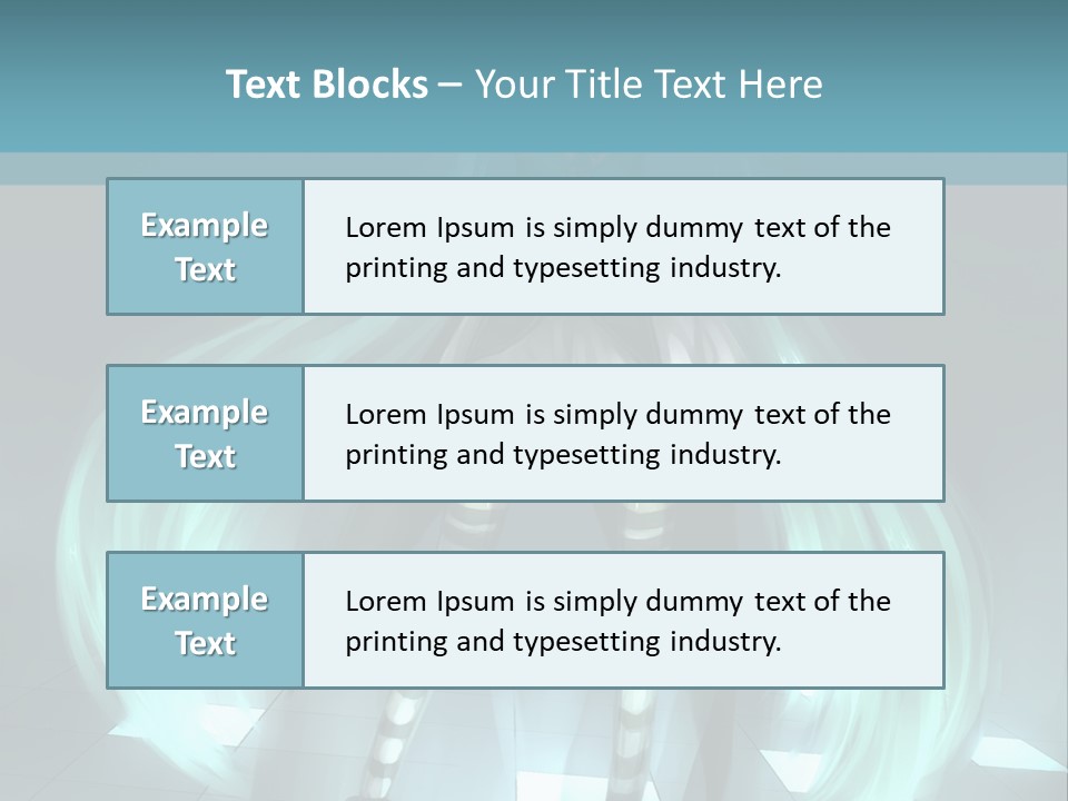 A Girl With Long Hair Is Standing In Front Of A Blue Background PowerPoint Template