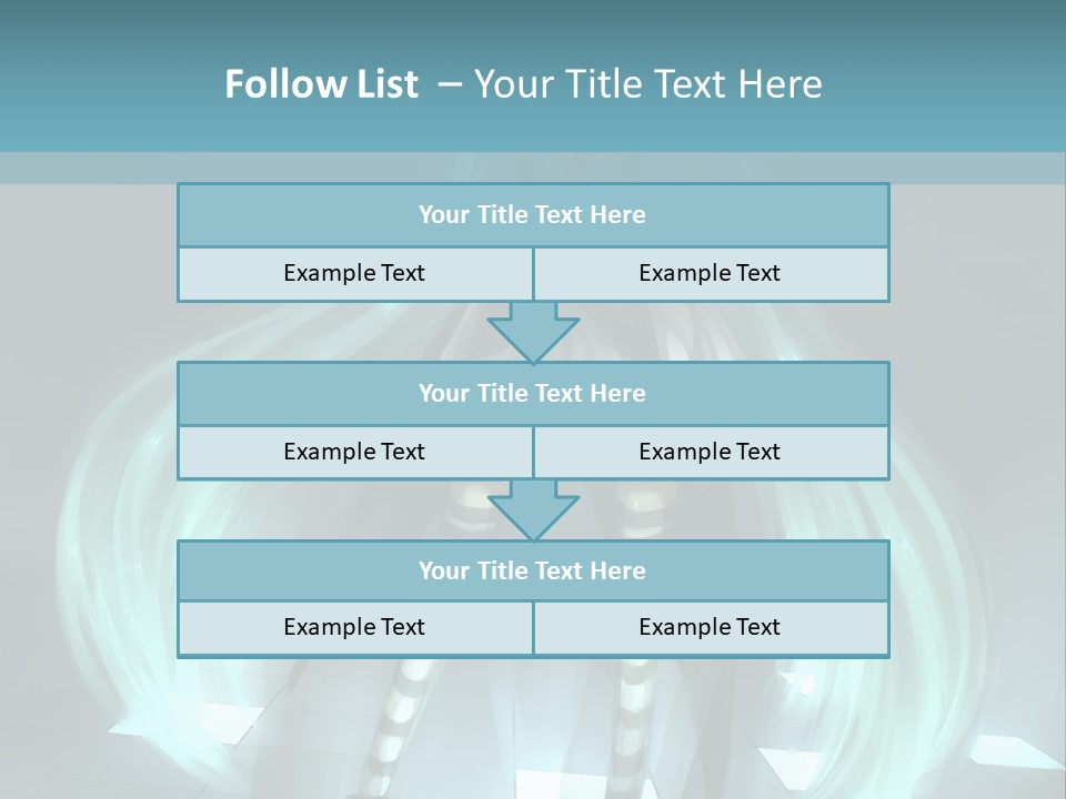 A Girl With Long Hair Is Standing In Front Of A Blue Background PowerPoint Template