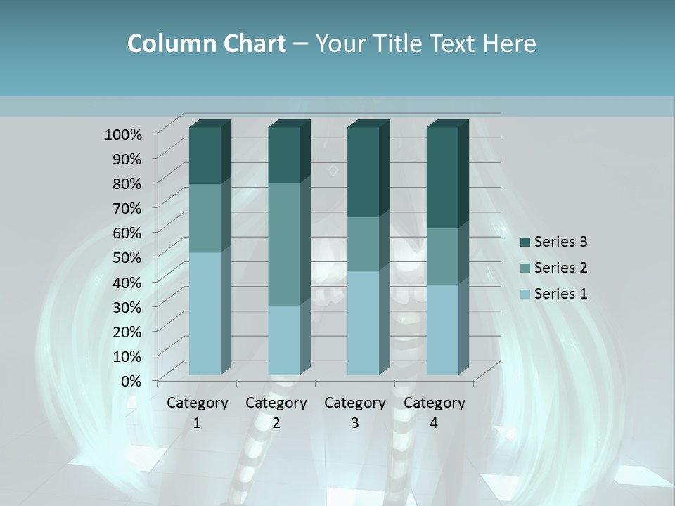 A Girl With Long Hair Is Standing In Front Of A Blue Background PowerPoint Template