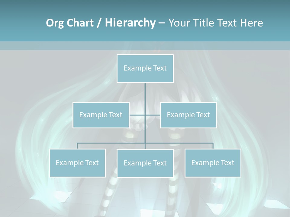 A Girl With Long Hair Is Standing In Front Of A Blue Background PowerPoint Template