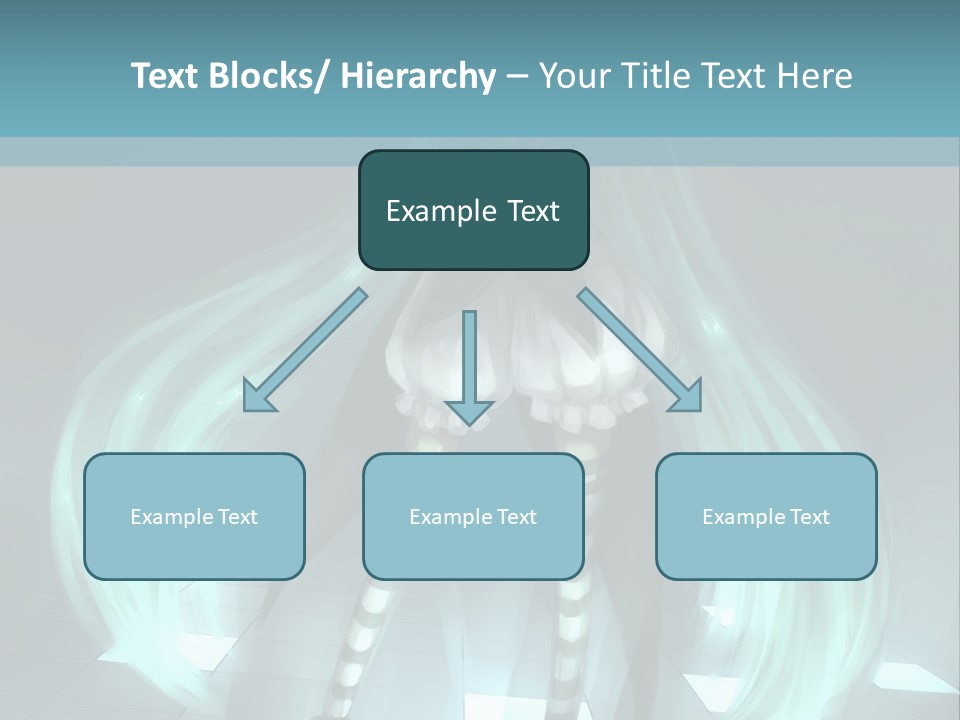 A Girl With Long Hair Is Standing In Front Of A Blue Background PowerPoint Template