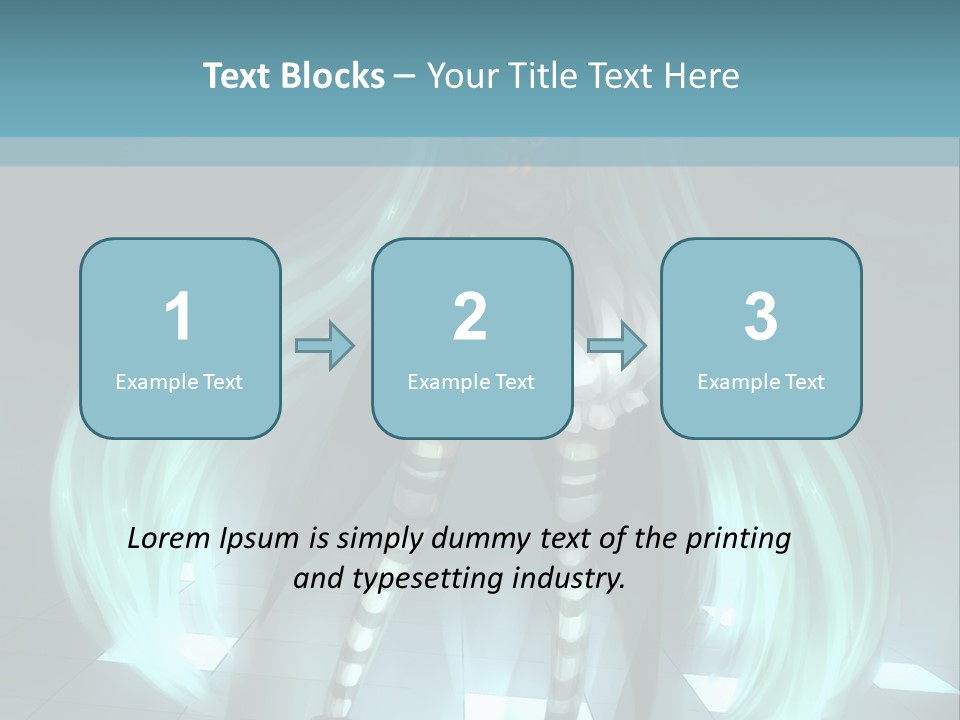 A Girl With Long Hair Is Standing In Front Of A Blue Background PowerPoint Template